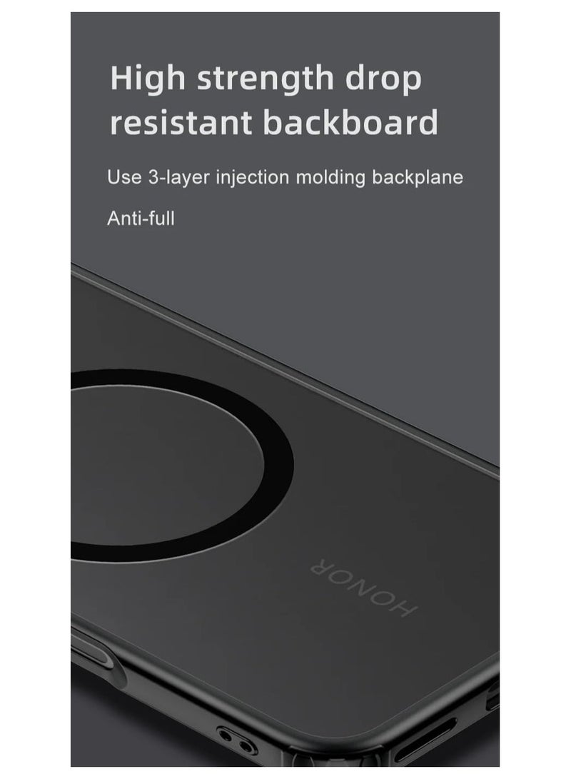 عام غطاء خلفي مغناطيسي شفاف عاتم من TPU - مضاد للصدمات، خفيف الوزن، بتصميم شبه شفاف وبسيط، متوافق مع Honor 500 Pro / Honor 500 5G - Image 4