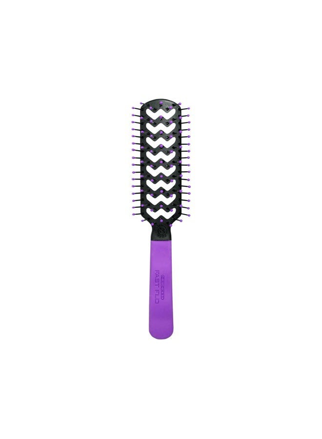 Cricket Static Free Fast Flo Color Vent Hair Brush - Quick and Blow Drying, Detangling, and Frizz-Free Styling - Anti-Static Bristles, Ideal for All Hair Types, Drama Queen (Purple) - Image 1