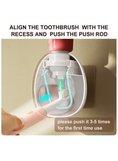 SYOSI SYOSI Toothpaste Dispenser Wall Mount for Kids and Adults Automatic Toothpaste Squeezer Kit with Dustproof Cover for Bathroom Toothpaste Holder  - Image 4