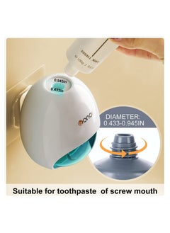 SYOSI SYOSI Toothpaste Dispenser Wall Mount for Kids and Adults Automatic Toothpaste Squeezer Kit with Dustproof Cover for Bathroom Toothpaste Holder  - Image 3
