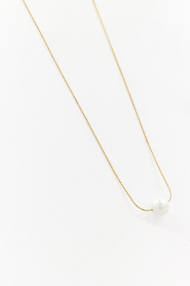 Mestige Women Fiji Necklace With Shell Pearl, Gold  - Image 1