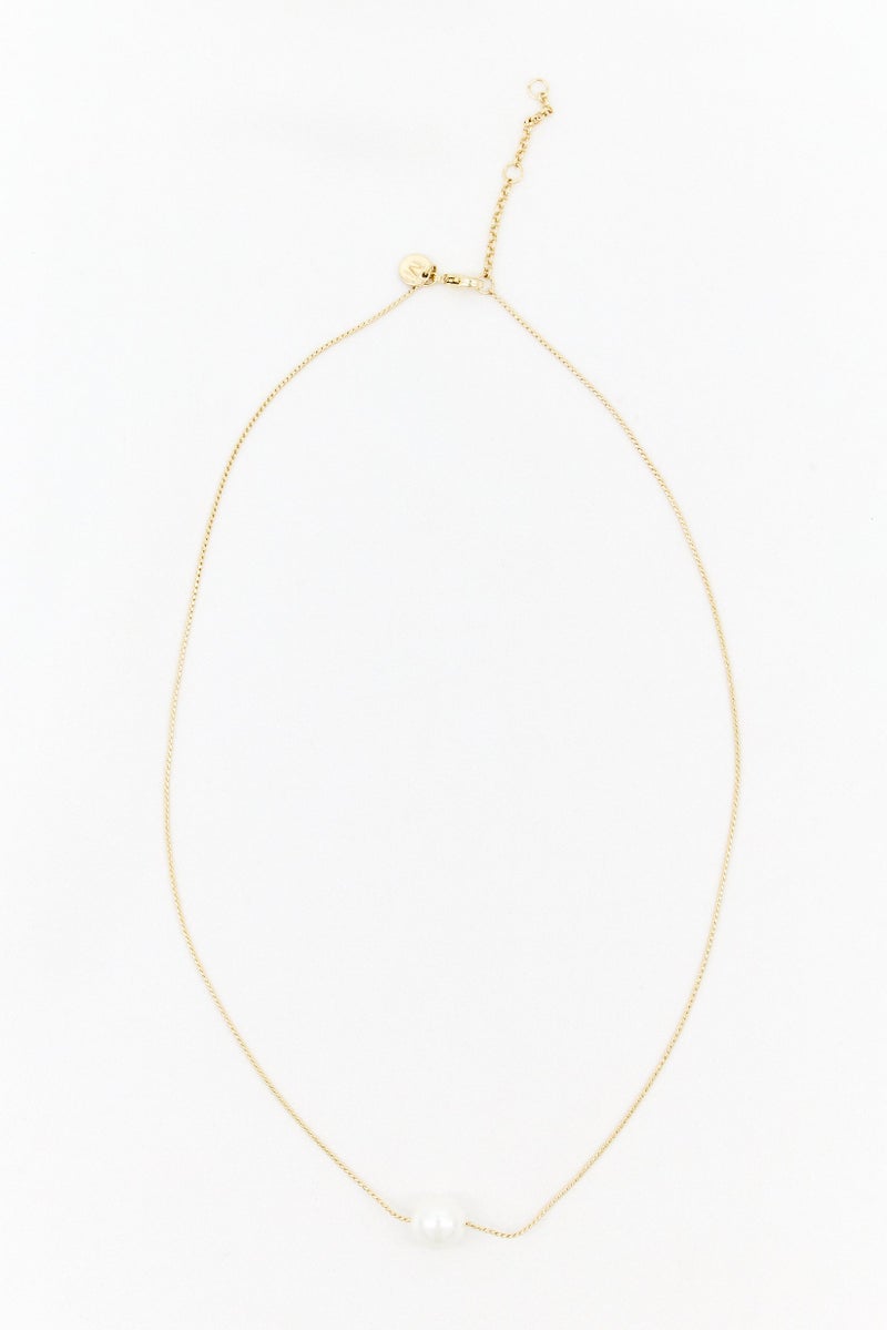 Mestige Women Fiji Necklace With Shell Pearl, Gold - Image 4