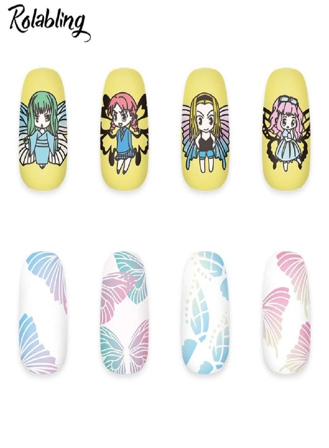Rolabling Butterfly Pattern Nail Art Stamping Plates - Cute Stamping Templates Image Plate Stencil Tool (FA033) - Image 3