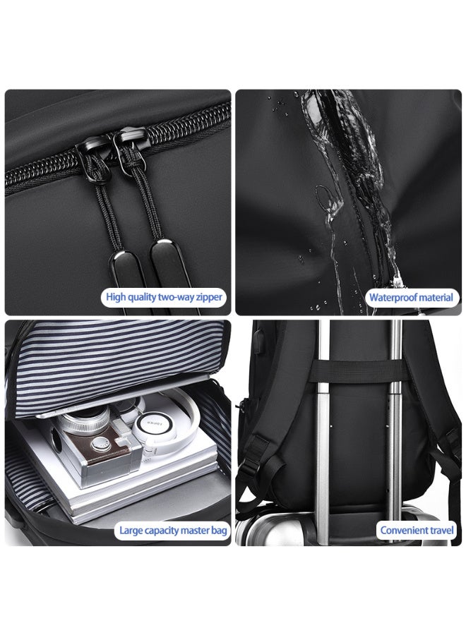 تانجبلب سويفت باج حقيبة ظهر مقاومة للماء متعددة الجيوب بتصميم عصري لحفظ اللاب توب والأغراض الشخصية، لون أسود - Image 5