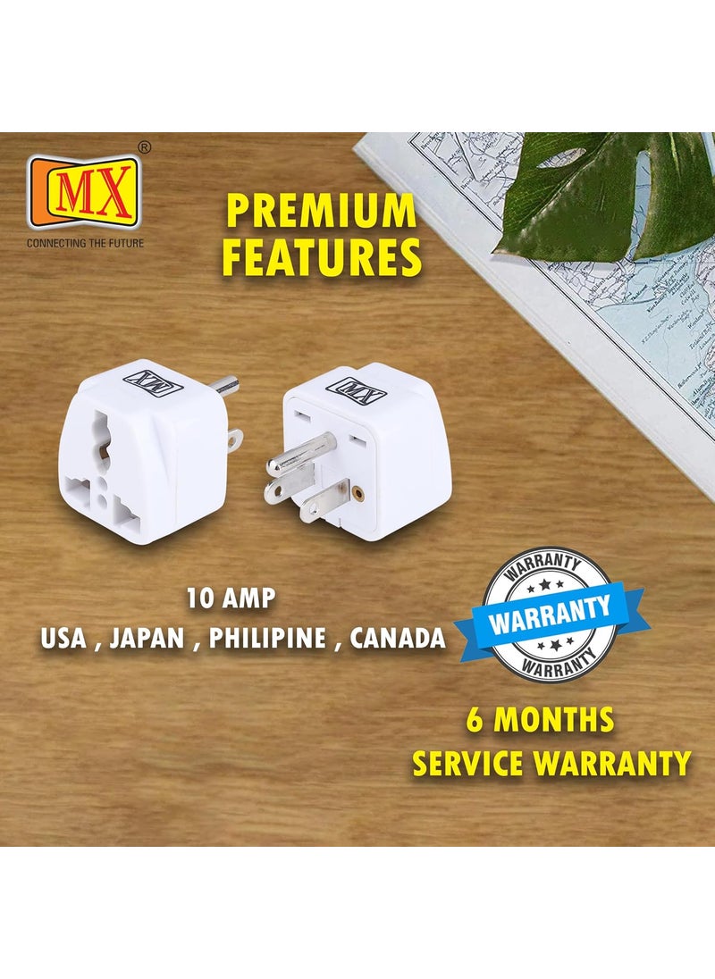 MX MX India to USA Converter Plug India to Canada Travel Adapter for Mexico Brazil Philippines Cuba Thailand Taiwan Japan Panama Type B Universal Travel Adapter 3Pack  - Image 5