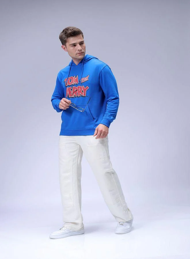 The Indian Garage Co Men Regular Fit Character Overhead Hooded Sweatshirt