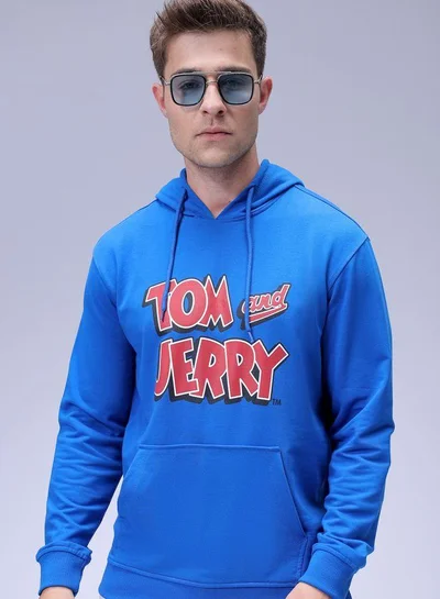 The Indian Garage Co Men Regular Fit Character Overhead Hooded Sweatshirt