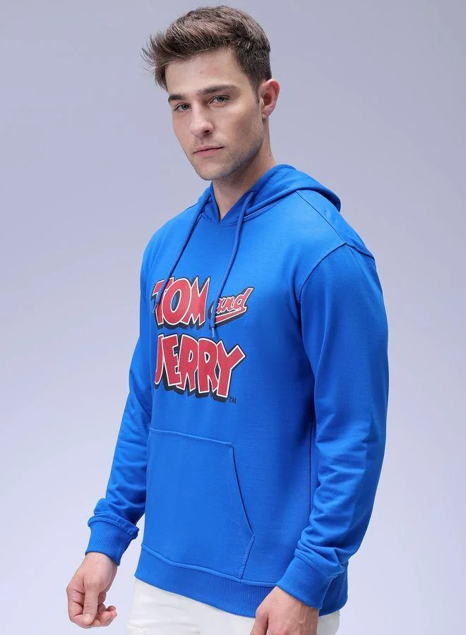 The Indian Garage Co Men Regular Fit Character Overhead Hooded Sweatshirt