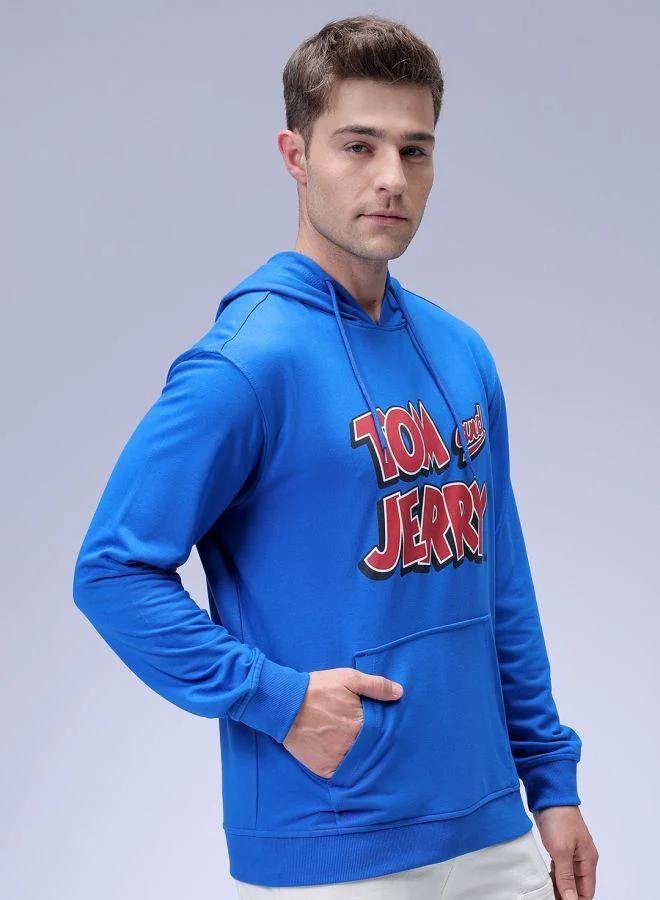 The Indian Garage Co Men Regular Fit Character Overhead Hooded Sweatshirt