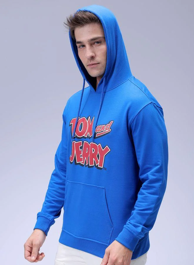 The Indian Garage Co Men Regular Fit Character Overhead Hooded Sweatshirt