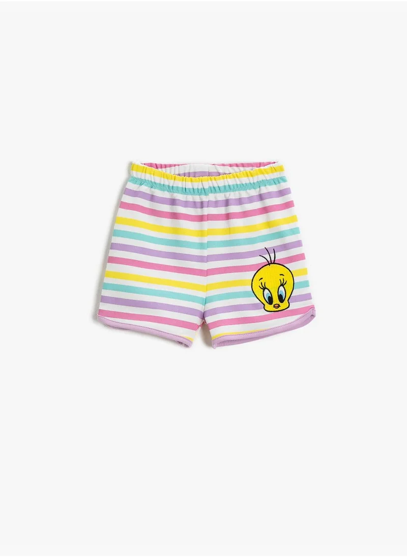 كوتون Tweety Shorts Striped Cotton