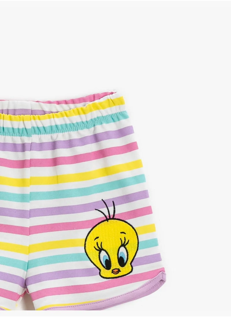 كوتون Tweety Shorts Striped Cotton