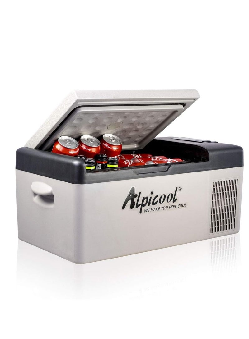 Alpicool C15 Car Pickup Refrigerator 12V 15L, Quiet Portable Mini Refrigerator for Camping, Car, Truck, Boat, Electric Cooler Box for Driving, Travel, Picnic and Land. - Image 1