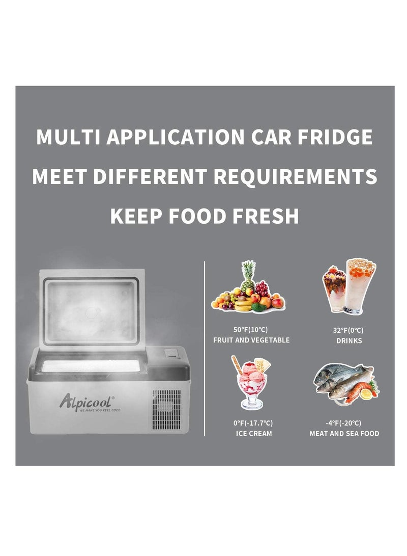 Alpicool C15 Car Pickup Refrigerator 12V 15L, Quiet Portable Mini Refrigerator for Camping, Car, Truck, Boat, Electric Cooler Box for Driving, Travel, Picnic and Land. - Image 4