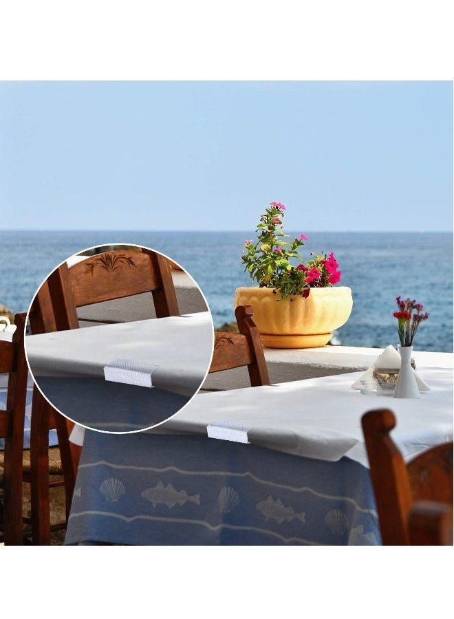 Table Skirting Clips Transparent Windproof Table Cover Holder Clamps Clear Table Edge Clips for Wedding Home Meeting Party Picnic Patio Banquet Indoor Outdoor Events  - Image 3