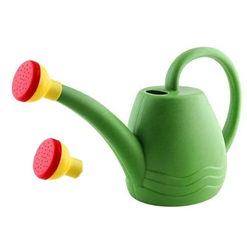 Bianco Premium Plastic Watering Can for Plants with Extra Nozzle (Green) (1.8 litres) - Image 1
