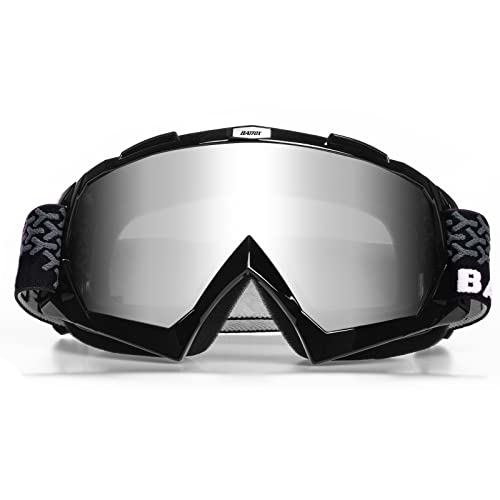 BATFOX Dirt Bike ATV Goggles Motorcycle Gear Riding Motocross Dirtbike 4-Wheeler MX DH Accessories Goggles Glasses for Men Women Youth UV400 Protection Dust-proof Anti-Slip Strap - Image 1