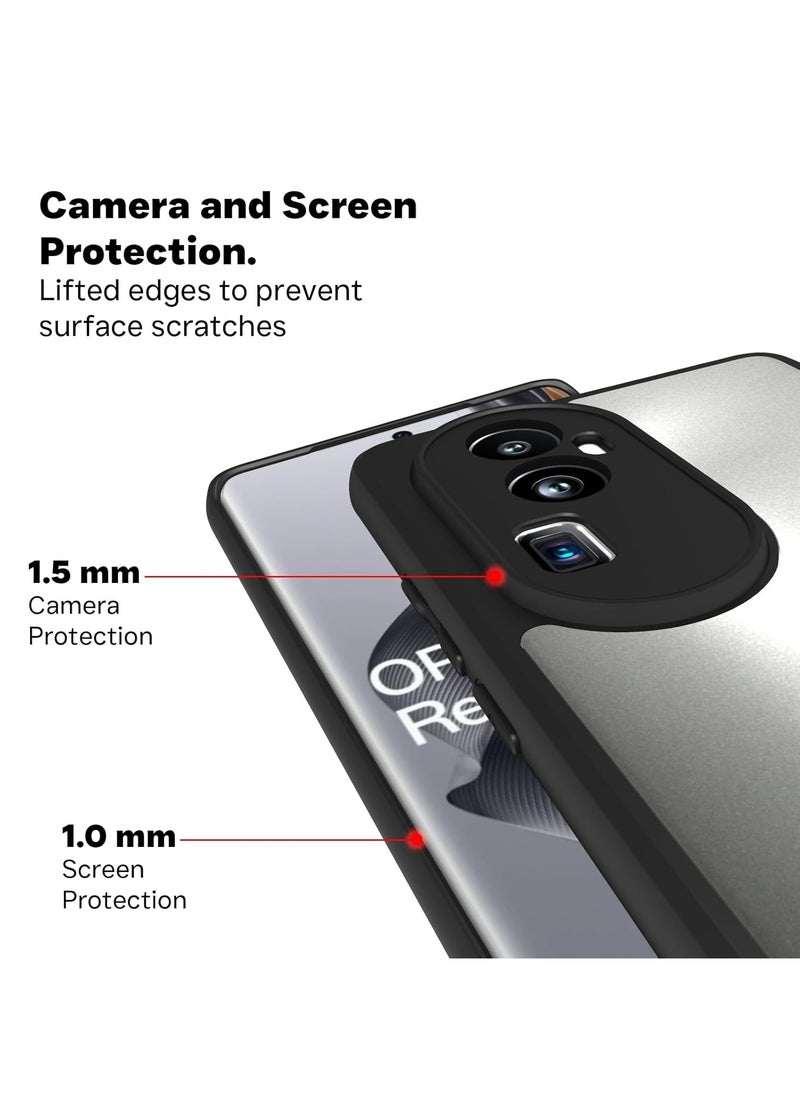 Generic - Shockproof Sleek Hybrid Armor Oppo Reno 10 Pro Plus Back Cover Case For Phone (Transparent Pc + Tpu) Transparent - Image 1