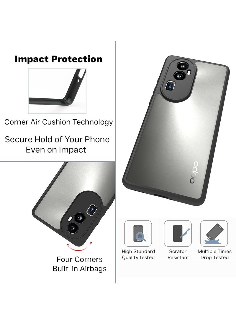 Generic - Shockproof Sleek Hybrid Armor Oppo Reno 10 Pro Plus Back Cover Case For Phone (Transparent Pc + Tpu) Transparent - Image 1