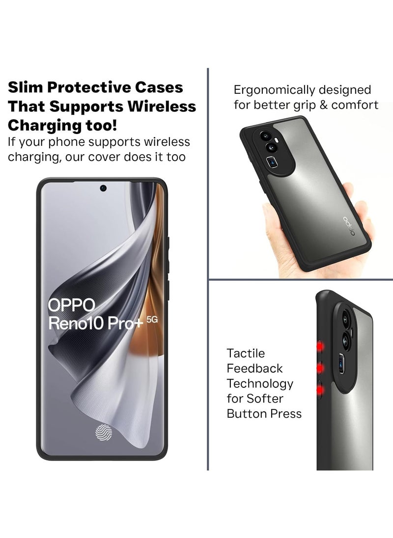 Generic - Shockproof Sleek Hybrid Armor Oppo Reno 10 Pro Plus Back Cover Case For Phone (Transparent Pc + Tpu) Transparent - Image 1
