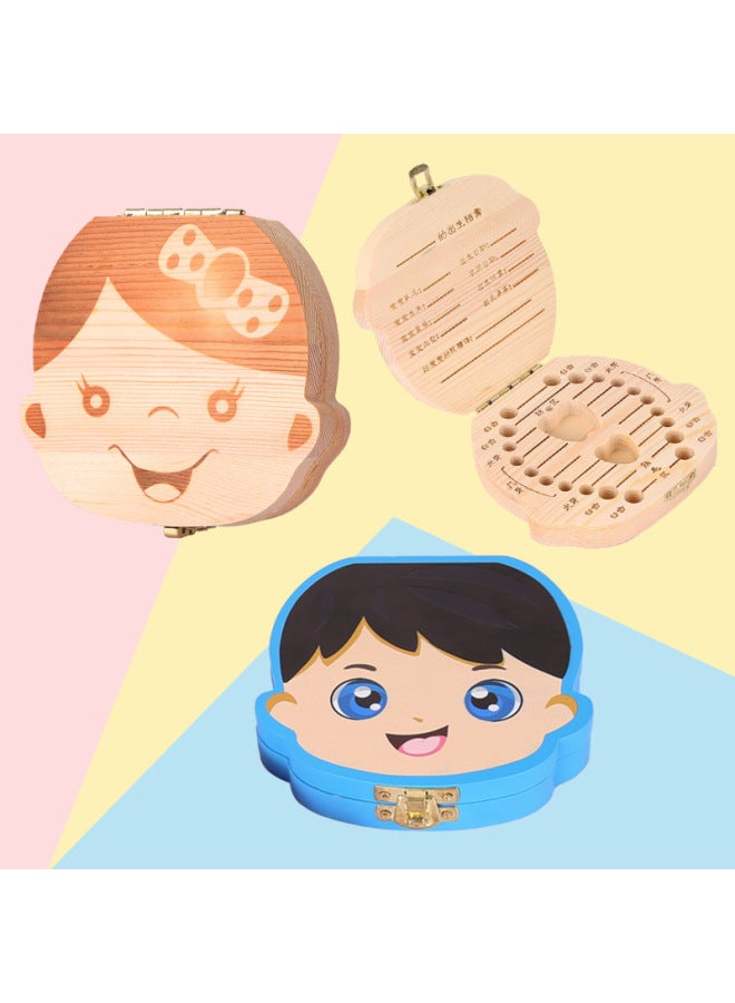 H Children's Teeth Box Teeth Replacement Collection Box Fetal Hair Storage Box Boys And Girls Teeth Replacement Teeth Dropped Memorial Teeth Storage Y-Color:Upgraded Painted Model  With Fetal Hair Bottle + Umbilical Cord Bottle + Tweezers + Cotton-Specifications:See Details  - Image 4