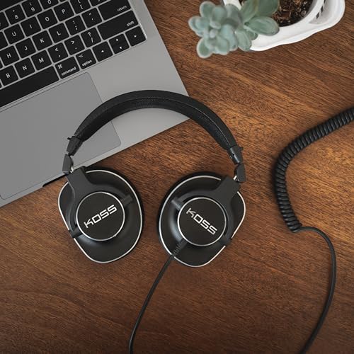 Koss Pro4S Full Size Over-Ear Studio Headphones, Detachable Cord with Dual Choice Entry, Black with Silver Trim - Image 5