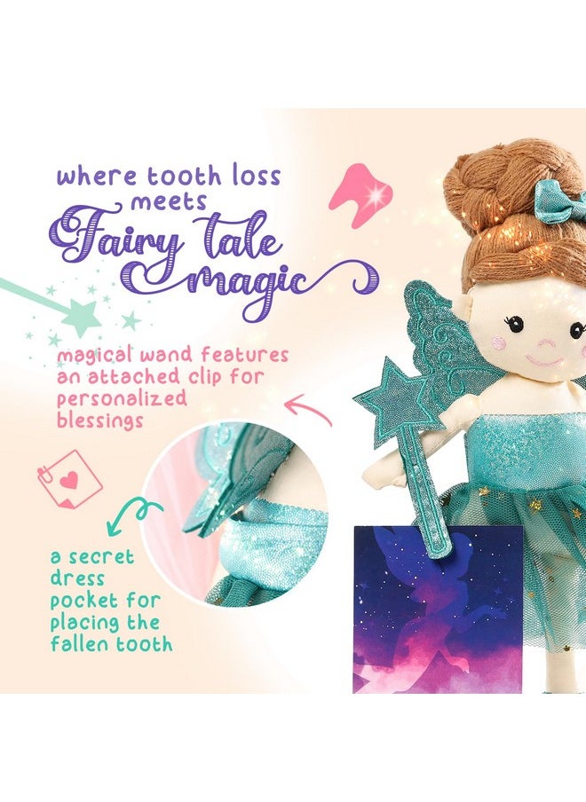 BETTERLINE BETTERLINE Tooth Fairy Doll with 26 Blessing Cards, Tooth Fairy Doll with Tooth Holder & Magical Wand, Lost Tooth Keepsake, Kids Tooth Fairy Gifts for Girl & Boy  - Image 3