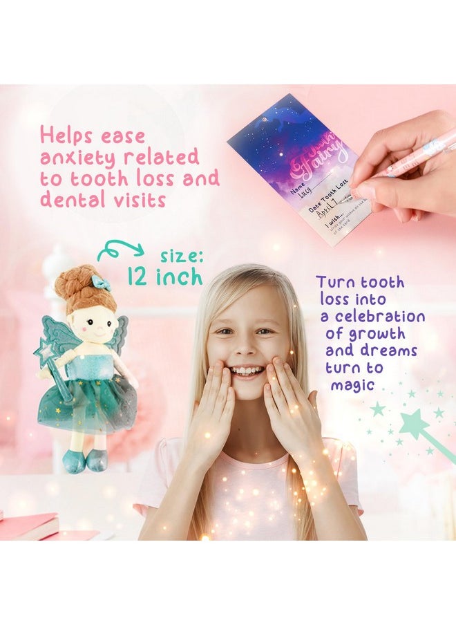 BETTERLINE BETTERLINE Tooth Fairy Doll with 26 Blessing Cards, Tooth Fairy Doll with Tooth Holder & Magical Wand, Lost Tooth Keepsake, Kids Tooth Fairy Gifts for Girl & Boy  - Image 4
