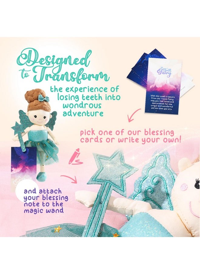 BETTERLINE BETTERLINE Tooth Fairy Doll with 26 Blessing Cards, Tooth Fairy Doll with Tooth Holder & Magical Wand, Lost Tooth Keepsake, Kids Tooth Fairy Gifts for Girl & Boy  - Image 5