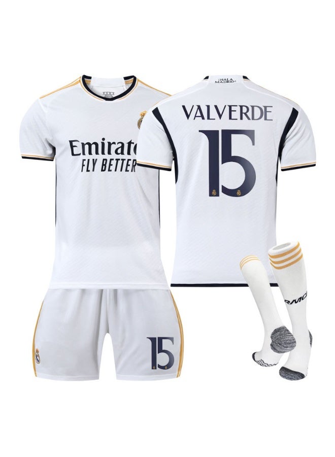 Real Madrid football jerseys and shorts sets, breathable and quick-drying sports uniforms, football team jerseys, men's and women's youth teams, multiple sizes and colors, for training, matches and street wear - Image 1