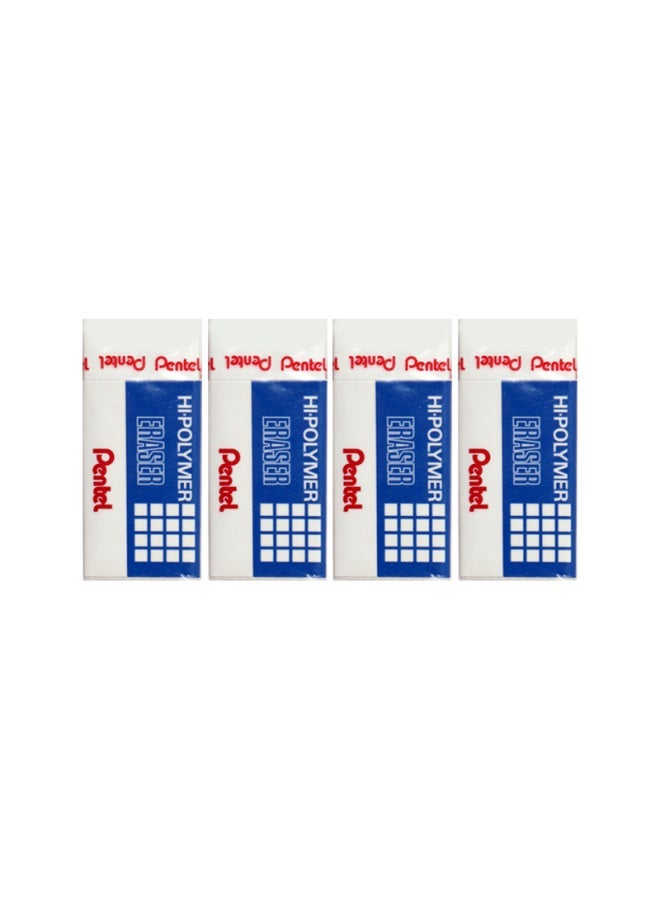 Pentel Zeh03 White Eraser, Drawing Eraser, High Polymer Dust Collection Eraser,  4-pack - Image 5