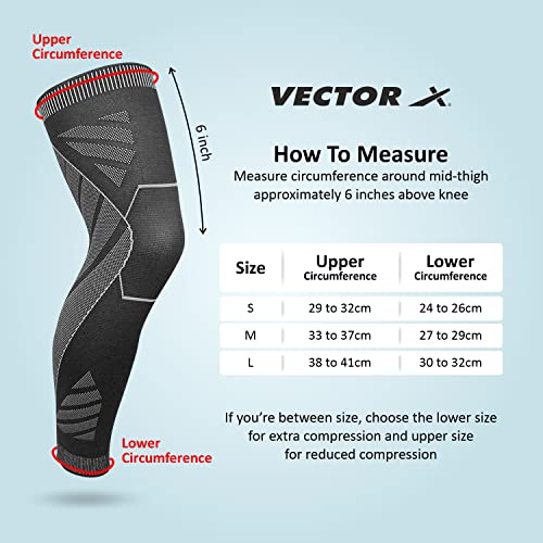 Vector X فيكتور إكس كم طويل للركبة مع مانع انزلاق (صغير), متعدد الألوان (متوسط) - Image 3