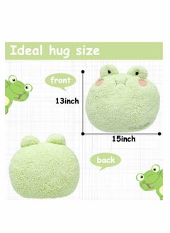 Excefore Frog Plush Pillow, Adorable Frog Stuffed Animal, Home Cushion Decoration Frog Plush Toy Throw Pillow Decorations Gifts for Women Kids Birthday  - Image 3