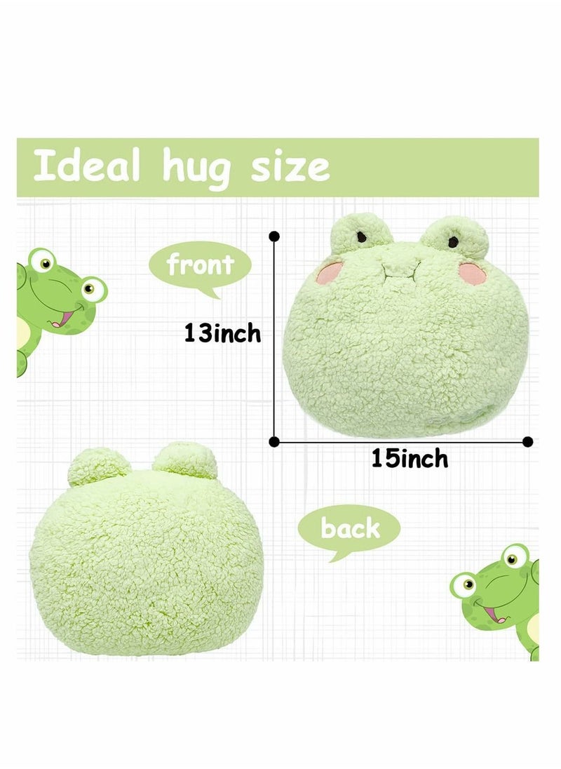 Excefore Frog Plush Pillow, Adorable Frog Stuffed Animal, Home Cushion Decoration Frog Plush Toy Throw Pillow Decorations Gifts for Women Kids Birthday  - Image 3