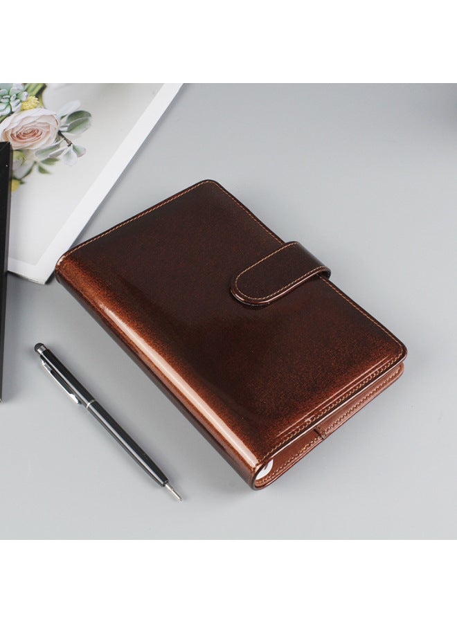 Dimension Stationery Korea Girl's Heart Macaron Loose-leaf Notebook Pu Hand Account Book Notebook Hand Account Book Travel Book - Image 1