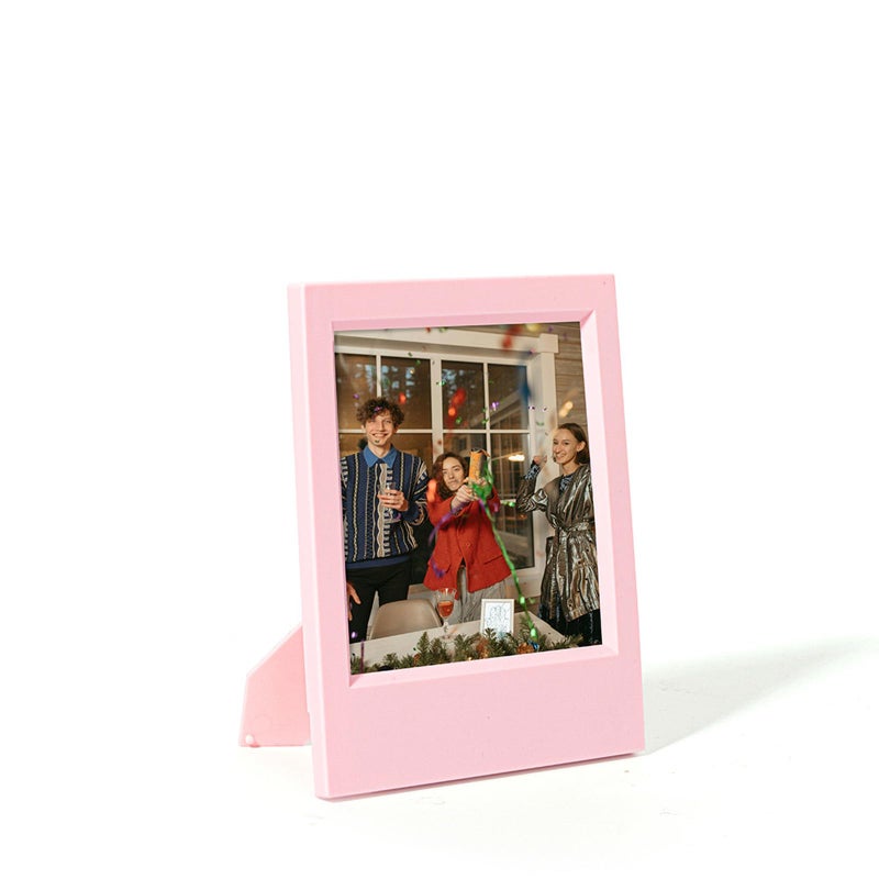 Foldable Resin Photo Holder Stand 5 Inch White Type B Desktop Bookshelf Display Frame - Image 2