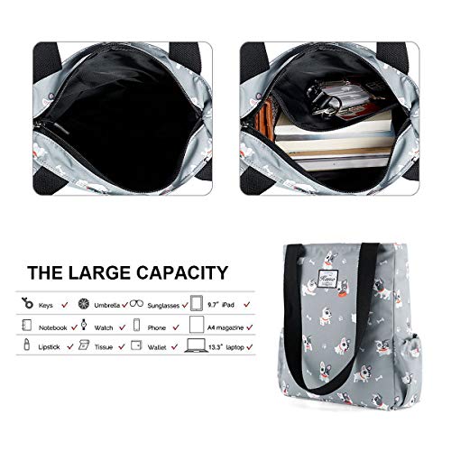KAMO Floral Tote Bag - Waterproof Lightweight Handbags Travel Shoulder Bag for Hiking Yoga Gym Swimming Travel Beach - Image 5