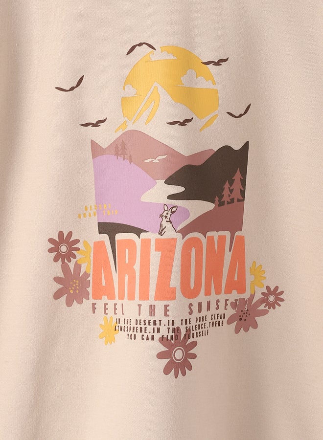 LC WAIKIKI Hooded Printed Long Sleeve Girl Sweatshirt  - Image 3