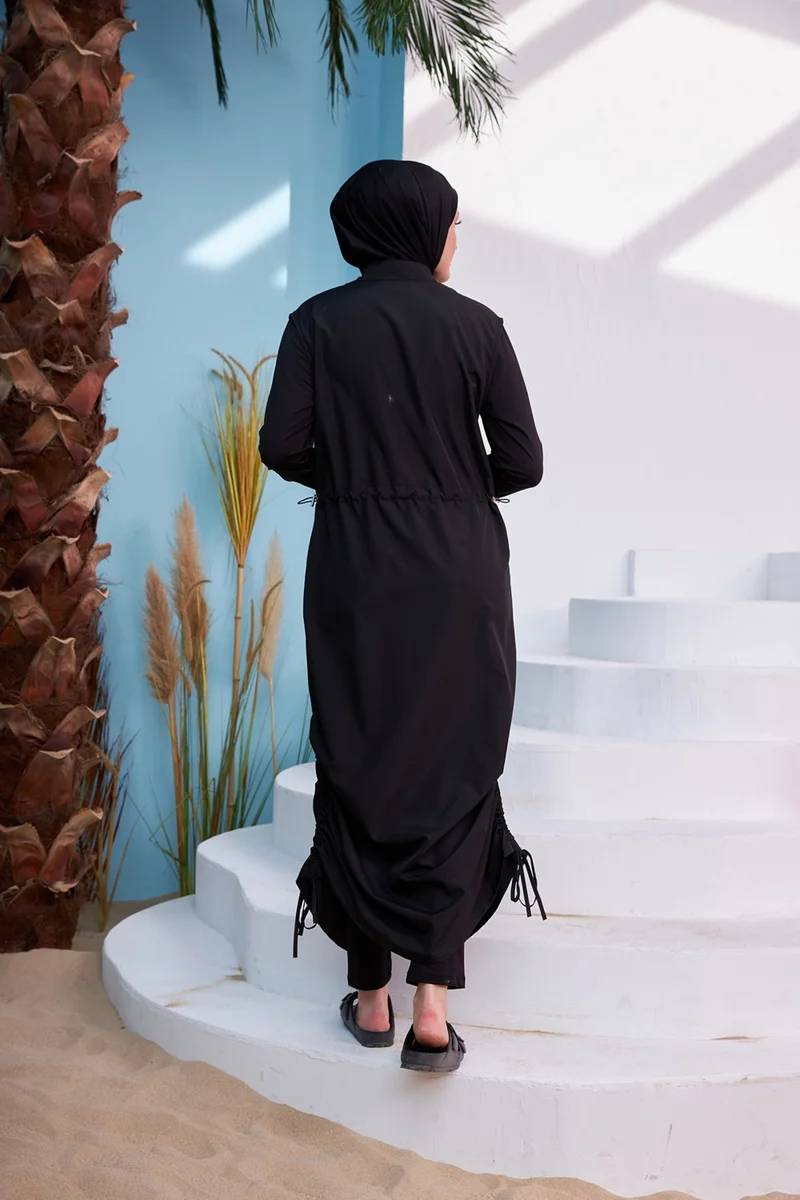 ريمسا مايو Remsa Swimsuit Remsa Design Full Covered Hijab Swimsuit Full Length Long Length R027 Fatma Black