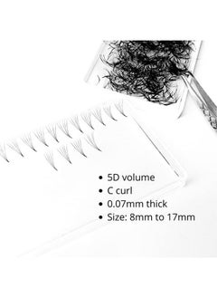 Kordes 1000Pcs Premade Fans Eyelash Extensions - 5D Volume Eyelash Extensions C Curl - 1000 Handmade Fans - 0.7Mm Thick (9Mm) (17Mm)  - Image 3