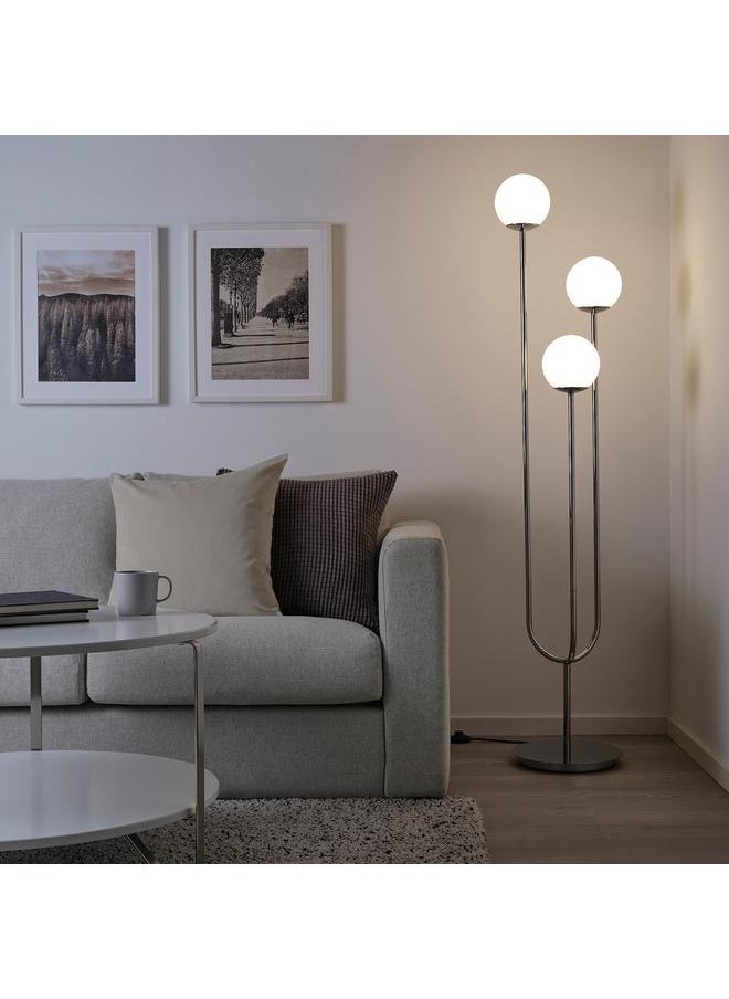 Zaboon Floor lamp, chrome-plated/opal white glass  - Image 2