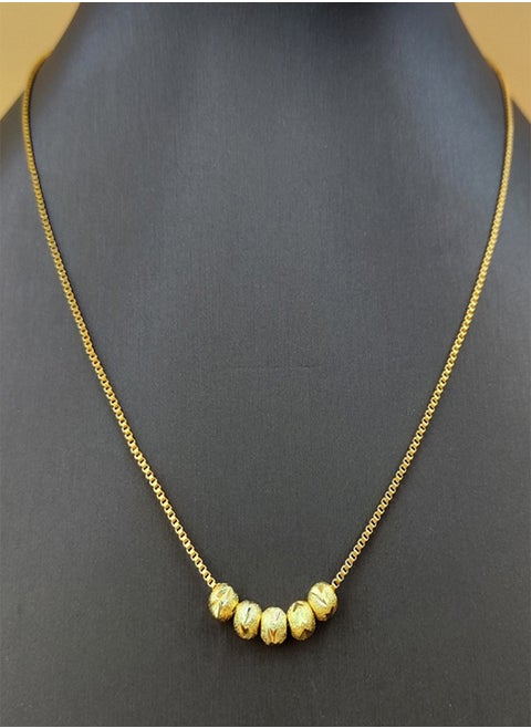 Women's Golden All-match Not Fade Transfer Beads Beaded Clavicle Chain