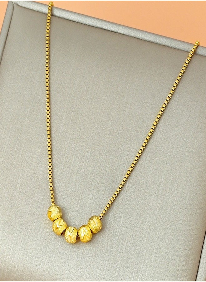Generic - Women's Golden All-match Not Fade Transfer Beads Beaded Clavicle Chain - Image 1
