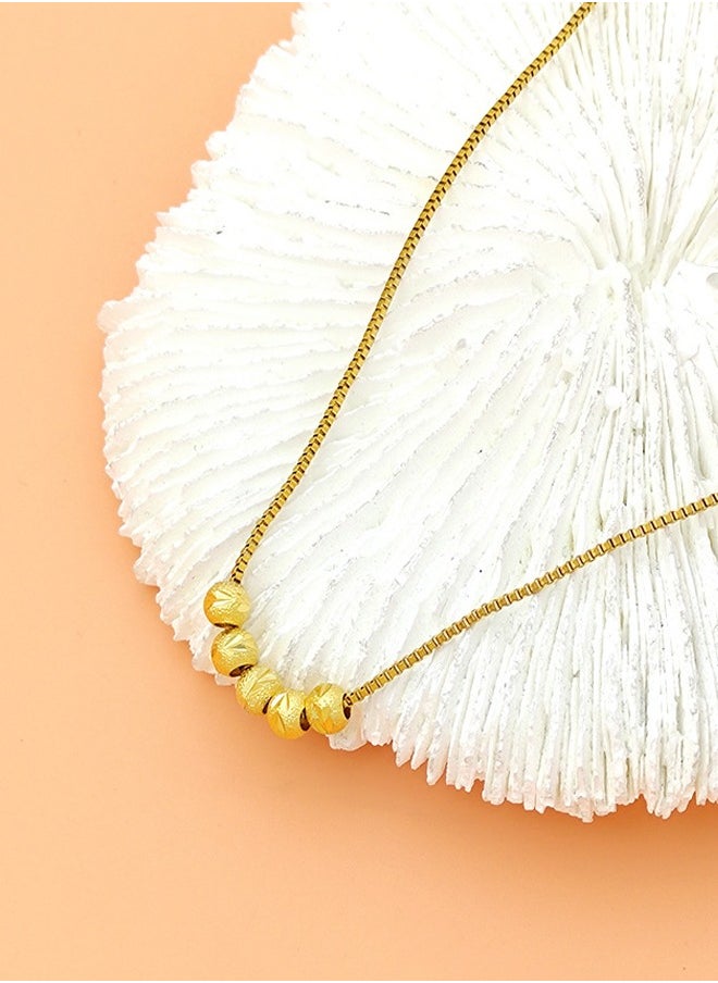 Generic - Women's Golden All-match Not Fade Transfer Beads Beaded Clavicle Chain - Image 1