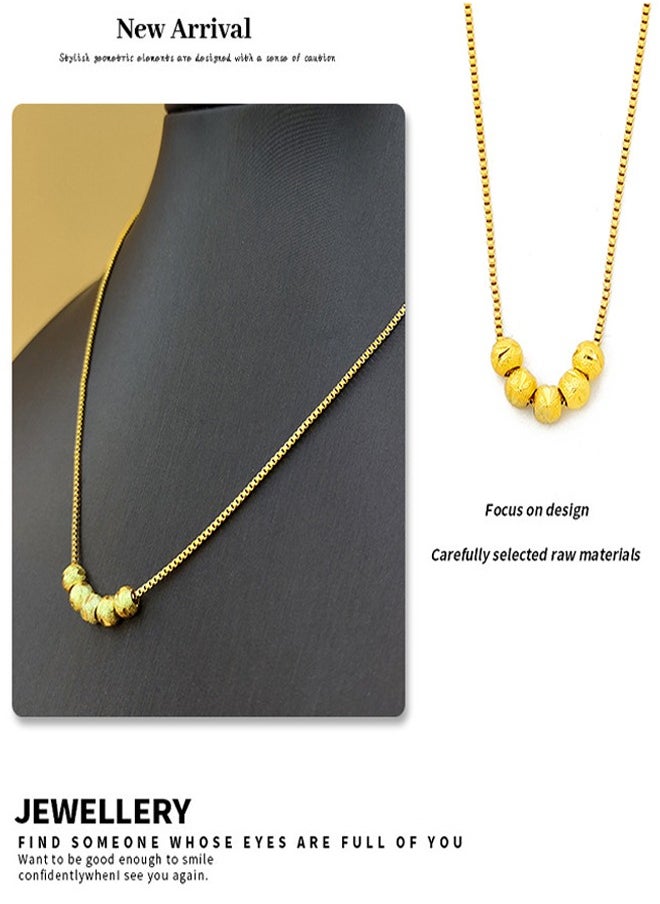 Generic - Women's Golden All-match Not Fade Transfer Beads Beaded Clavicle Chain - Image 1