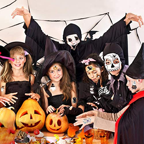 Partywind 10 Sheets Luminous Halloween Temporary Tattoos for Kids Glow Halloween Decorations Birthday Party Favors Supplies Halloween Fake Tattoos Goodie Bag Fillers Games Accessories for Party - Image 5