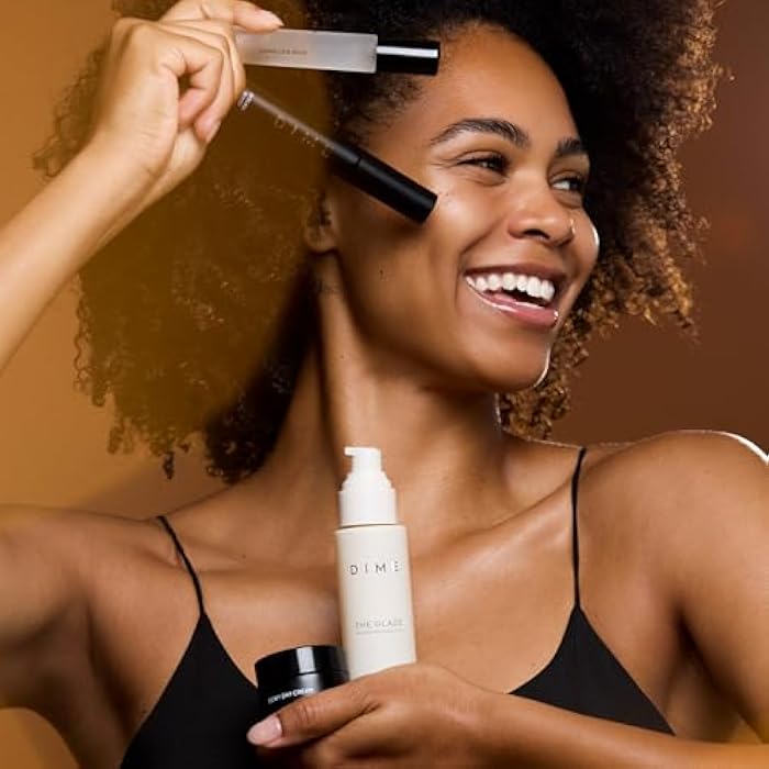 DIME Beauty Icons Collection - Travel Size Skincare Discovery Set Includes 7 Summers Perfume, Eyelash Boost Serum, Luminosity Eye, Glaze Body Oil, Hyaluronic Acid, Dewy Day Cream, TBT Serum - Image 3