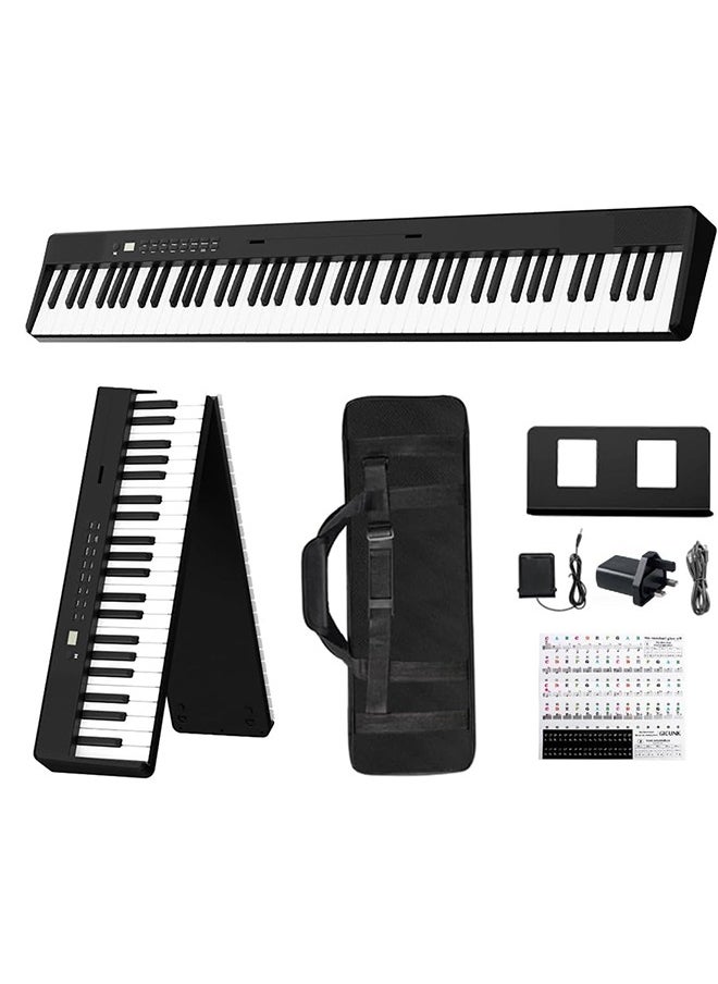 Jidyous - Keyboard Piano,88 Keys Keyboard Piano Portable Digital Piano with LCD Display Built-in Speakers Rechargeable Battery BT Connectivity - Image 1