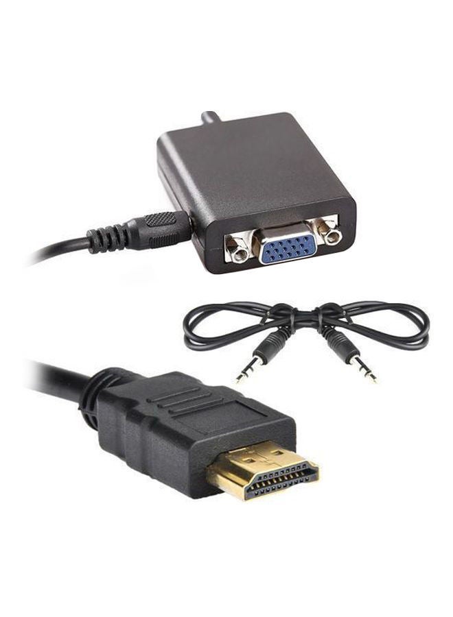 NIBEMINENT HDMI To VGA Video/Audio Adapter Black - Image 1
