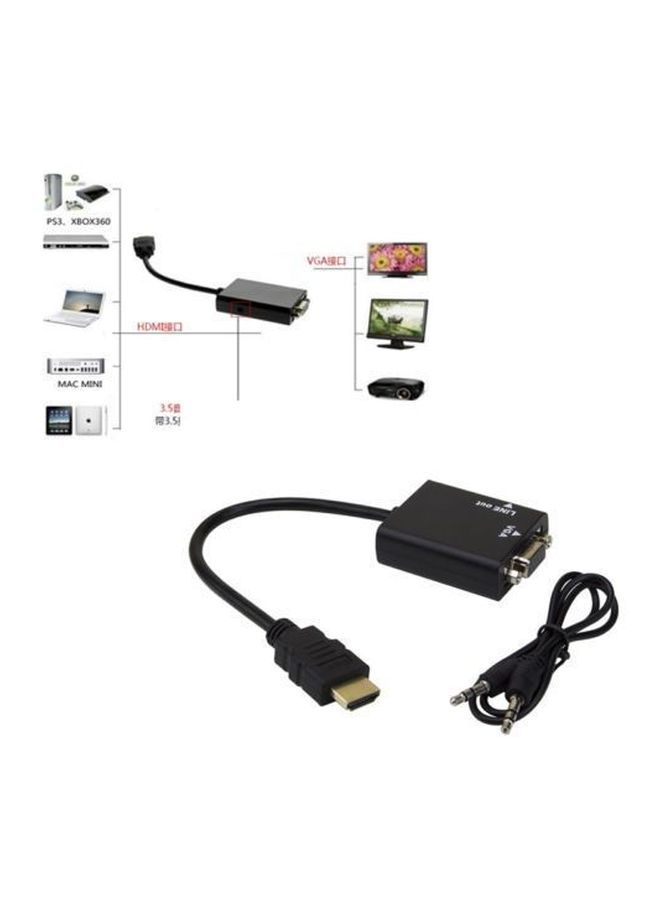 NIBEMINENT HDMI To VGA Video/Audio Adapter Black - Image 3
